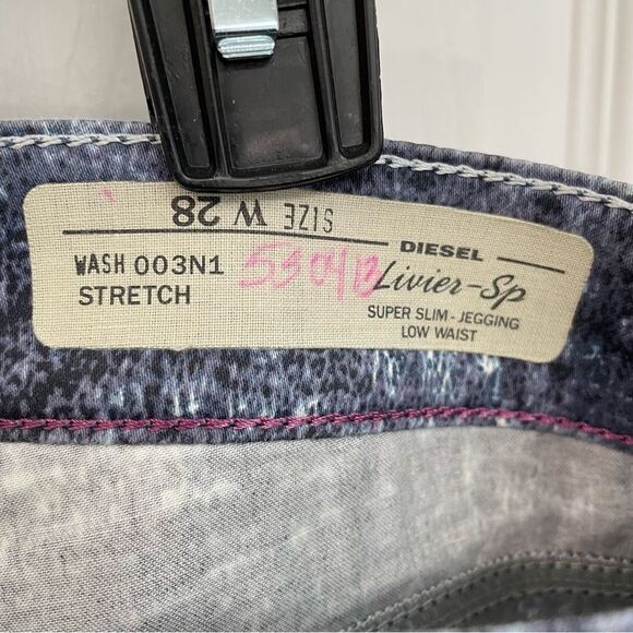Diesel Livier Super Slim Stretch Jegging Low Waist Blue Wash Women’s Size 28 - Picture 5 of 8
